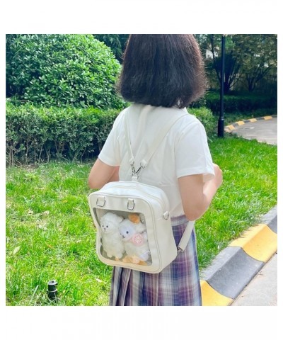 Kawaii 3-Way Bag Backpack Shoulder Bag Crossbody Large Capacity for Women DIY Cute Trendy Aesthetic Casual White $16.63 Backp...