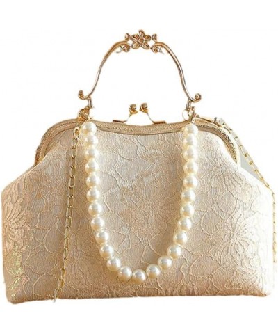 Vintage Classic Lace Bag Beads Wedding Shell Lock Bags Women Shoulder Crossbody Bag Chain Women's Handbags Bags Women Bag 1 $...