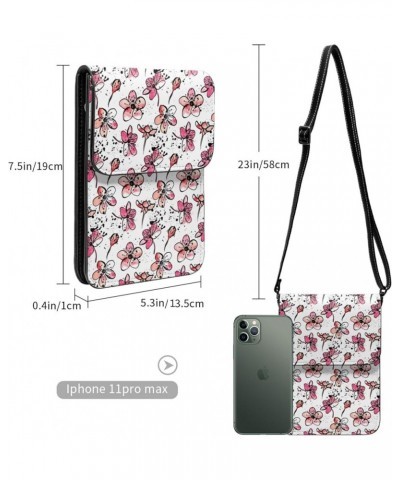 Womens Crossbody Bags Dinosaur Pattern Phone Bag Wallet Purses Adjustable Strap Sakura Pattern (2) $16.08 Crossbody Bags