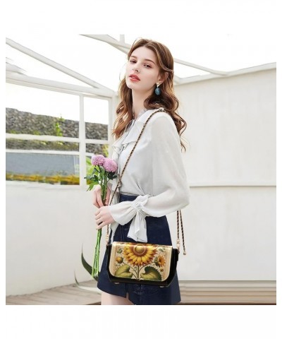 Crossbody Bags for Women Trendy Women's Black Shoulder Bag Small PU Leather Flap Cross Body Bag Handbags Pattern16 $21.31 Cro...