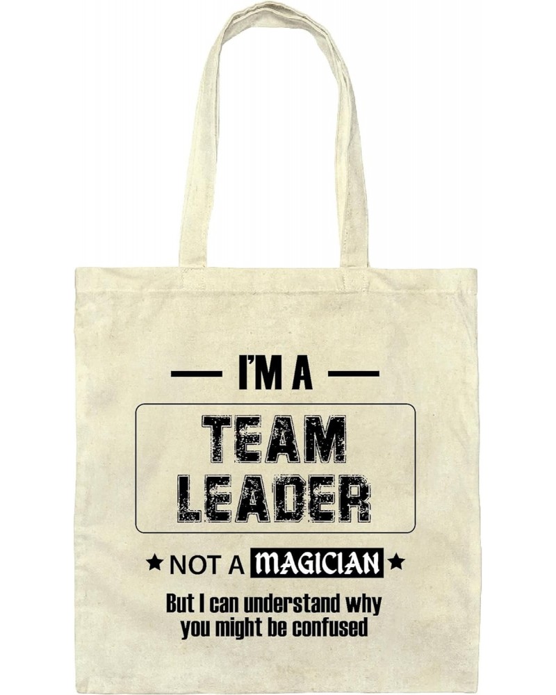 Funny Gift for Team Leaders Bosses and Coworkers Natural White Multicolor Canvas Tote Bag $15.94 Totes