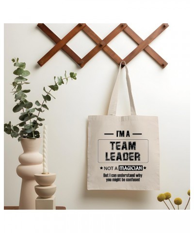 Funny Gift for Team Leaders Bosses and Coworkers Natural White Multicolor Canvas Tote Bag $15.94 Totes