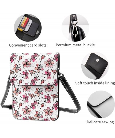 Womens Crossbody Bags Dinosaur Pattern Phone Bag Wallet Purses Adjustable Strap Sakura Pattern (2) $16.08 Crossbody Bags