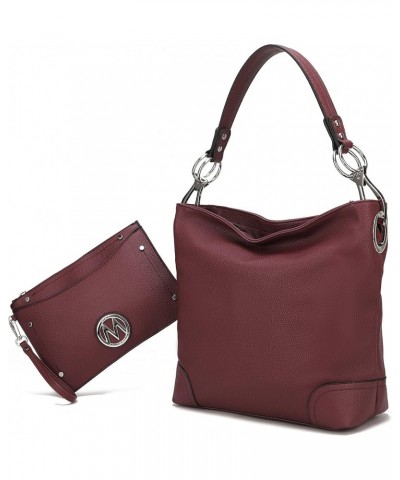 Hobo Purses for Women,Vegan Leather Handbag Slouchy Womens Shoulder bag – Fashion Top Handle Pocketbook Viviana Burgundy $25....