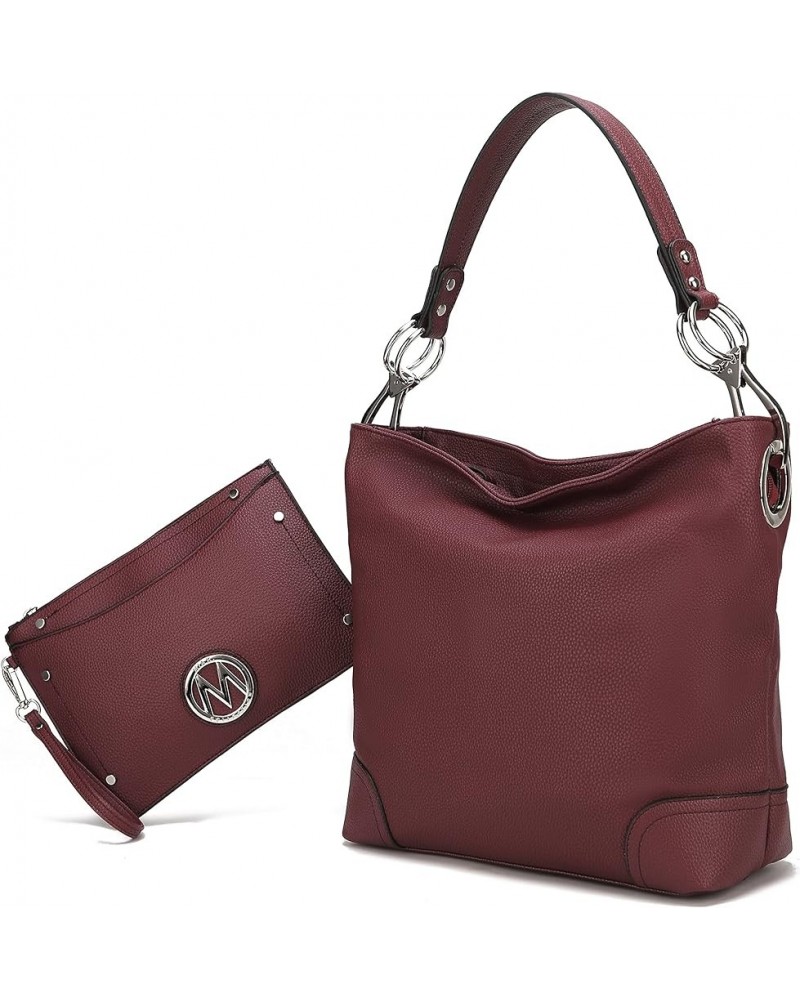 Hobo Purses for Women,Vegan Leather Handbag Slouchy Womens Shoulder bag – Fashion Top Handle Pocketbook Viviana Burgundy $25....