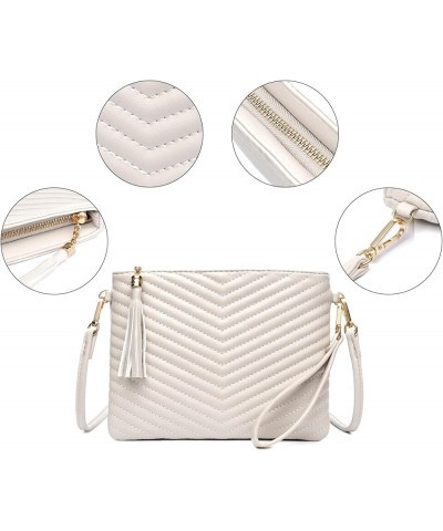 womens small crossbody strap handbag bag,Soft Leather Fabric Delicate Durable Fashion Design Beige-c $11.65 Shoulder Bags