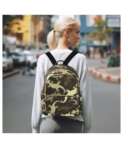 Lizards Colorful Geckos Backpack Purse for Women Small Mini Women's Fashion Backpack Back Pack Weekend Bag,M Medium $14.35 Ba...