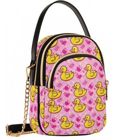 Cute Yellow Duck Small Crossbody Bags for Women Adjustable Strap Purses Travel Handbags 20854975 $13.51 Crossbody Bags