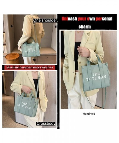 Tote Bag for Women Handbags for Women Shoulder PU Leather Tote Bag Shoulder Crossbody or Handle Bag Light Green $20.21 Totes