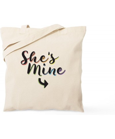 Totes Gay Tote Bag Natural Canvas Tote Bag, Cloth Shopping Bag She's Mine Gay Pride Tote Bag $8.15 Travel Gear