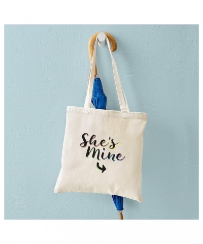 Totes Gay Tote Bag Natural Canvas Tote Bag, Cloth Shopping Bag She's Mine Gay Pride Tote Bag $8.15 Travel Gear