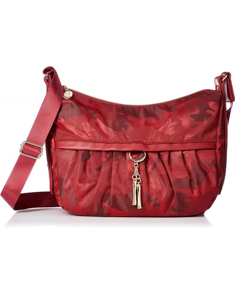 (Water Repellent, High Density Camouflage Nylon) Women's Shoulder Bag Red $28.28 Shoulder Bags