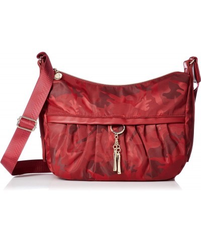 (Water Repellent, High Density Camouflage Nylon) Women's Shoulder Bag Red $28.28 Shoulder Bags