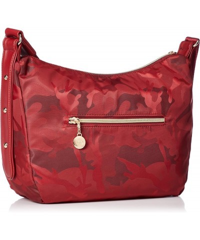 (Water Repellent, High Density Camouflage Nylon) Women's Shoulder Bag Red $28.28 Shoulder Bags