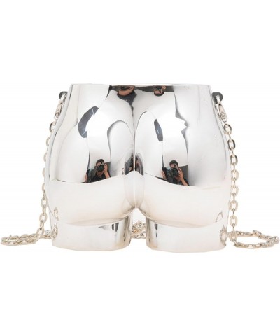 Acrylic Shoulder Crossbody Bag Women's Hip Butt Bag Silver $14.15 Crossbody Bags