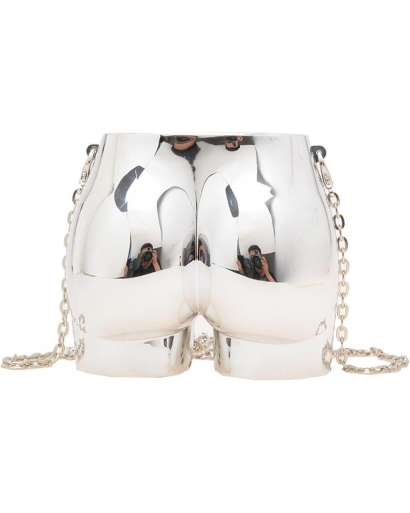 Acrylic Shoulder Crossbody Bag Women's Hip Butt Bag Silver $14.15 Crossbody Bags