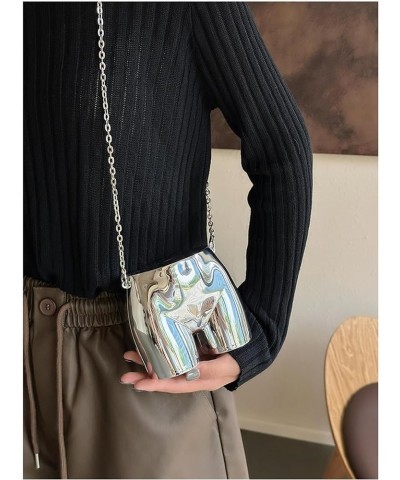 Acrylic Shoulder Crossbody Bag Women's Hip Butt Bag Silver $14.15 Crossbody Bags