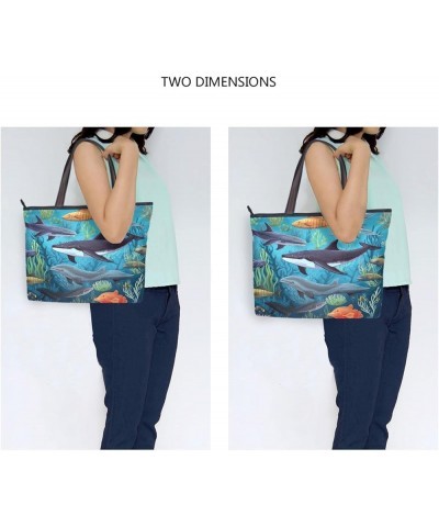 Tote Bag for Women with Zipper,Polyester Tote Purse Holiday Tote Bag Work Handbag Women Gift 2 $13.71 Totes