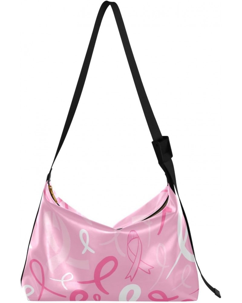 Breast Cancer Pink Ribbon Doodle Men Sling Bags Crossbody Boys Purses Crossbody Bag Beauty Sport Sling Bag $14.52 Hobo Bags