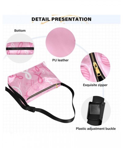 Breast Cancer Pink Ribbon Doodle Men Sling Bags Crossbody Boys Purses Crossbody Bag Beauty Sport Sling Bag $14.52 Hobo Bags