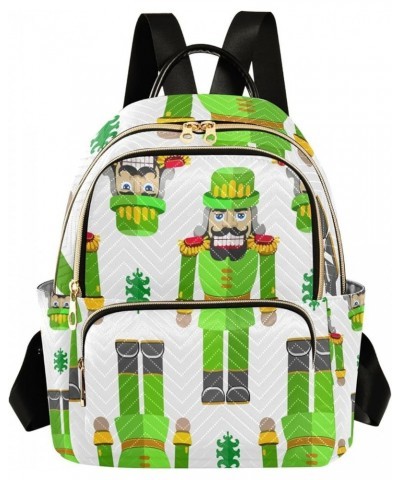 Christmas Women Backpack Nutcracker Soldier Green Cartoon Anti-Theft Travel Backpack with Luggage Belt Durable Lightweight Ha...