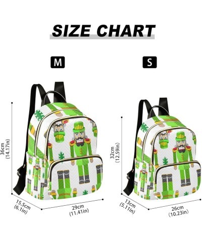 Christmas Women Backpack Nutcracker Soldier Green Cartoon Anti-Theft Travel Backpack with Luggage Belt Durable Lightweight Ha...