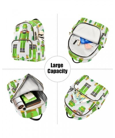 Christmas Women Backpack Nutcracker Soldier Green Cartoon Anti-Theft Travel Backpack with Luggage Belt Durable Lightweight Ha...