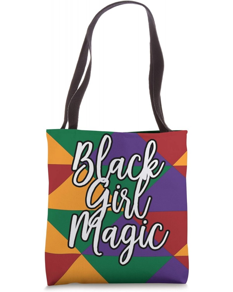 Black Girls Are Magic Afrocentric Pattern Tote Bag $14.02 Totes