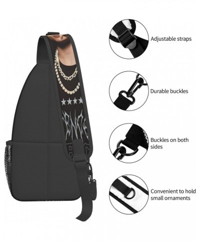 Sling Crossbody Bag Peso Singer Pluma Adjustable Strap Chest Shoulder Bags For Women Men Travel Backpack $17.35 Crossbody Bags