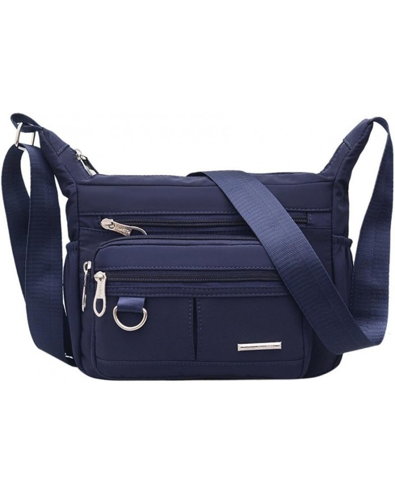 Women's Shoulder Bags Casual Handbag Travel Bag Messenger Cross Body Nylon Bags Purse Navy Blue $15.07 Shoulder Bags