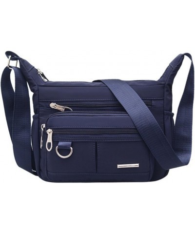 Women's Shoulder Bags Casual Handbag Travel Bag Messenger Cross Body Nylon Bags Purse Navy Blue $15.07 Shoulder Bags