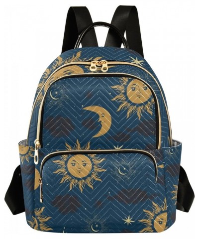 Stars Sun and Moon Boho Style Backpack for Women Shoulder Bag Lightweight Mini Backpack Casual Daypack Back Pack for Travel S...