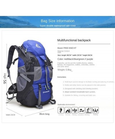 European And American Fashion Outdoor Backpack Backpack For Men And Women Hiking Sports Travel Mountaineering Bag 50l 50L Lig...