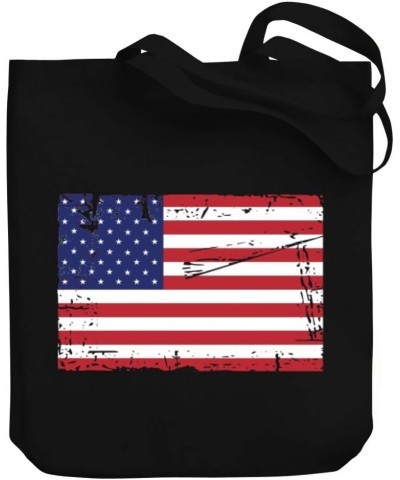 United States Vintage Flag Canvas Tote Bag 10.5" x 16" x 4 $16.00 Totes