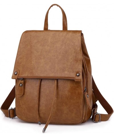 Women's Backpack Wallet Leather Fashion Travel Leisure Removable Women's Single Shoulder Bag Brown $18.45 Backpacks