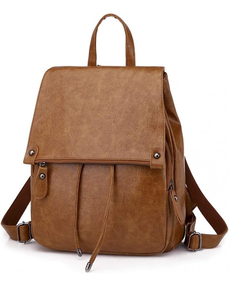 Women's Backpack Wallet Leather Fashion Travel Leisure Removable Women's Single Shoulder Bag Brown $18.45 Backpacks