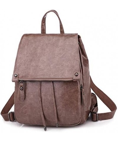 Women's Backpack Wallet Leather Fashion Travel Leisure Removable Women's Single Shoulder Bag Brown $18.45 Backpacks