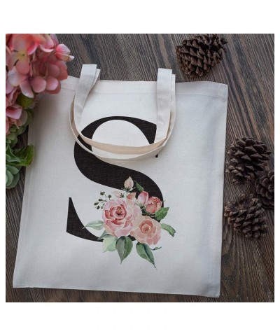 Personalized Floral Initial Tote Bag Bachelorette Party 1 Design 1 Initial O $10.23 Totes