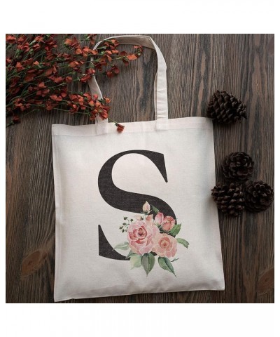 Personalized Floral Initial Tote Bag Bachelorette Party 1 Design 1 Initial O $10.23 Totes