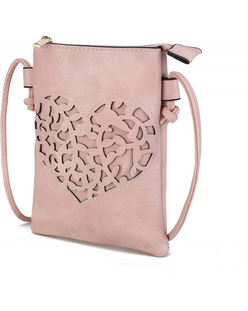 Crossbody Bags for Women Handbag, PU Leather Crossover, Small Shoulder Side Messenger Purse Heartly Pink $11.96 Crossbody Bags