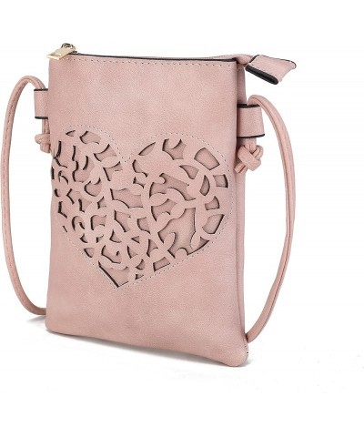 Crossbody Bags for Women Handbag, PU Leather Crossover, Small Shoulder Side Messenger Purse Heartly Pink $11.96 Crossbody Bags