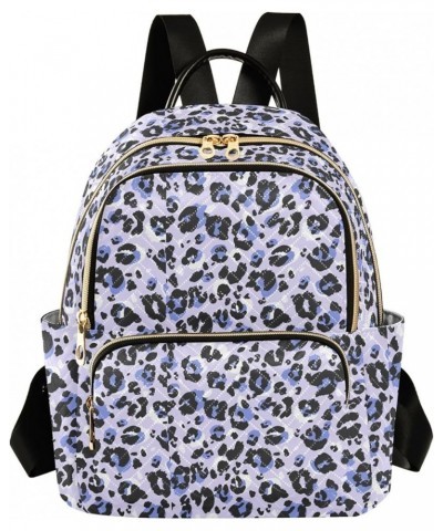 Leopard Purple Leo Skin Women Backpack Purse Shoulder Bag Color Medium $19.79 Backpacks