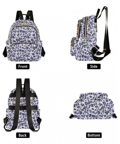 Leopard Purple Leo Skin Women Backpack Purse Shoulder Bag Color Medium $19.79 Backpacks