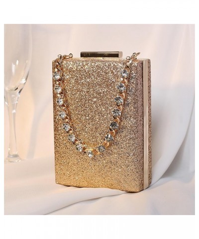 2024 Dinner Party Bag Rhinestone Crossbody Bag Small Square Bag Women's Clutch Bag 女性 Red $28.55 Handbags