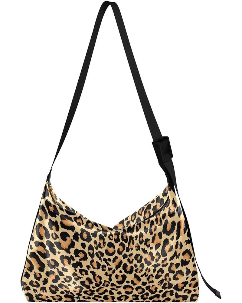 Blue Anchor PU Leather Shoulder Bag Hobo Large Crossbody Bags Floral Animal Print Women Shoulder Hobo Bag Leopard Print Reali...