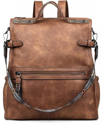 Leather Backpack Purse for Women with with Crossbody Bag for Women $42.11 Backpacks