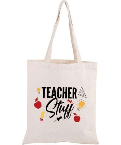 Teacher Appreciation Gifts Teacher Stuff Teacher Supplies for Classroom Best Teacher Canvas Tote Bag Gift (Teacher Stuff Tote...