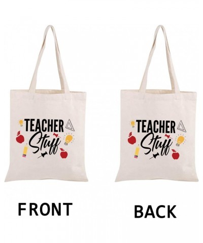 Teacher Appreciation Gifts Teacher Stuff Teacher Supplies for Classroom Best Teacher Canvas Tote Bag Gift (Teacher Stuff Tote...