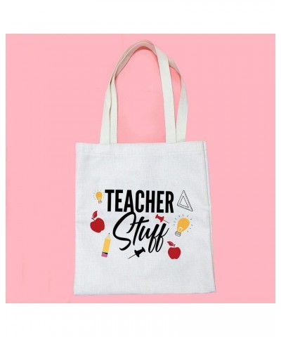 Teacher Appreciation Gifts Teacher Stuff Teacher Supplies for Classroom Best Teacher Canvas Tote Bag Gift (Teacher Stuff Tote...