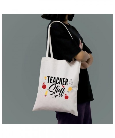 Teacher Appreciation Gifts Teacher Stuff Teacher Supplies for Classroom Best Teacher Canvas Tote Bag Gift (Teacher Stuff Tote...